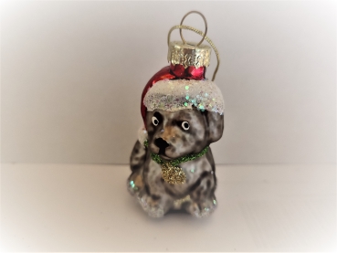 Bauble dog silver